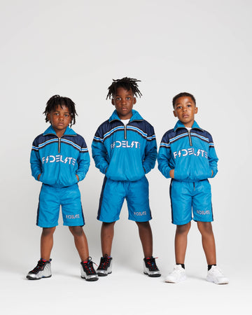 Kid's Windbreaker Set - Blue