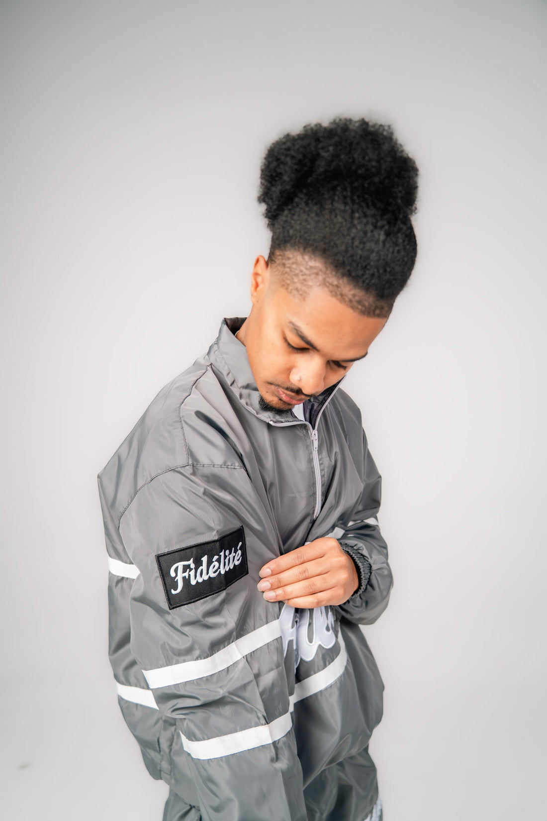 Grey Windbreaker Set