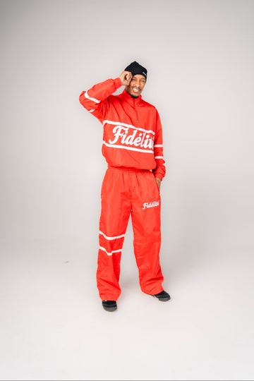 Red Windbreaker Set